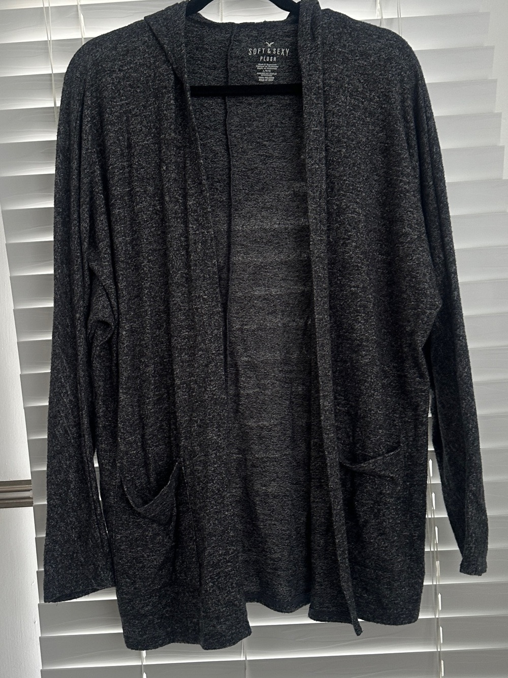 American Eagle Soft & Sexy Plush Hooded Cardigan